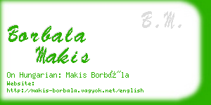 borbala makis business card